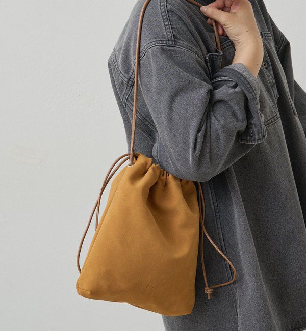  「【＠noricorico102企画】スウェード巾着バッグ」|ショルダー・メッセンジャー|