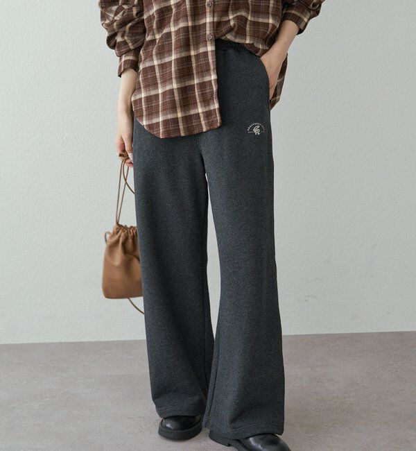  「微フレアスウェットパンツ」|その他|チャコールグレー