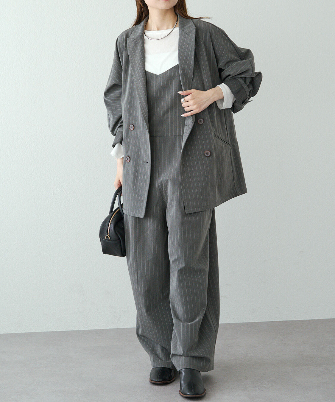  「【セットアップ対応】ツータックストレッチサロペット」|その他|