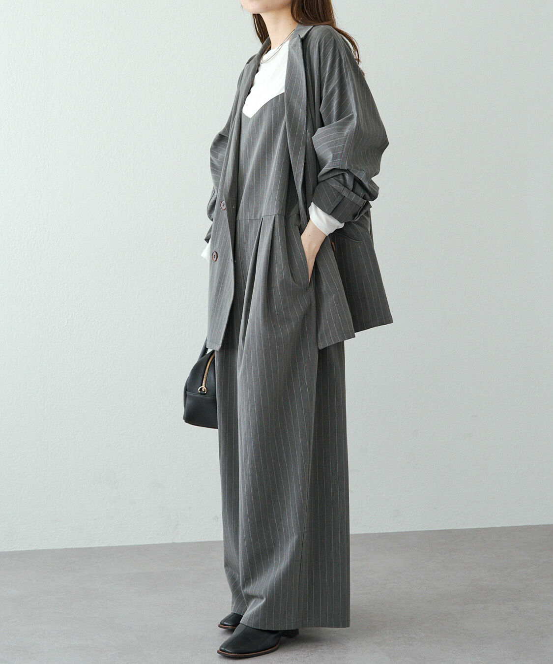  「【セットアップ対応】ツータックストレッチサロペット」|その他|