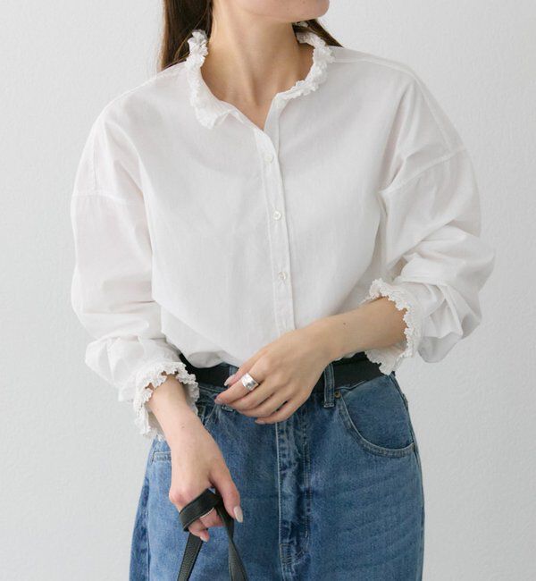  「襟袖プリーツブラウス」|シャツ・ブラウス|