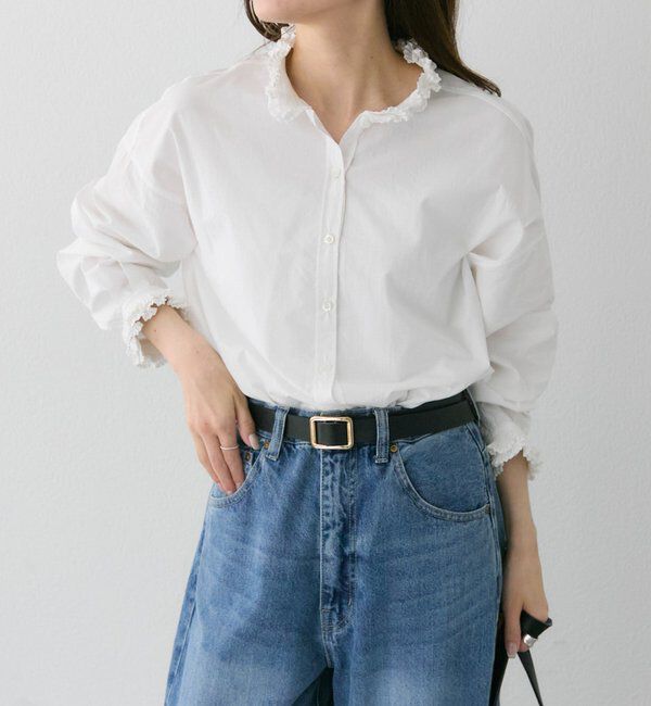  「襟袖プリーツブラウス」|シャツ・ブラウス|