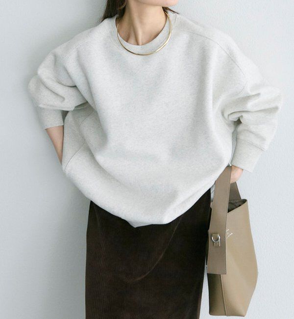  「シンプル裏起毛スウェットプルオーバー」|プルオーバー|オートミール