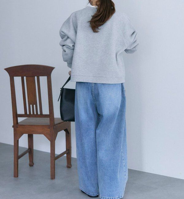  「シンプル裏起毛スウェットショートプルオーバー」|プルオーバー|