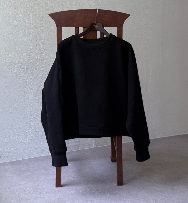  「シンプル裏起毛スウェットショートプルオーバー」|プルオーバー|