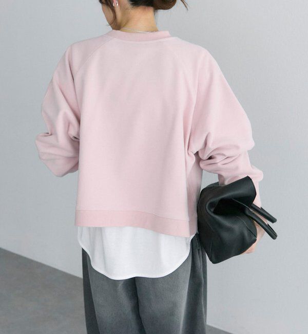  「シンプル裏起毛スウェットショートプルオーバー」|プルオーバー|