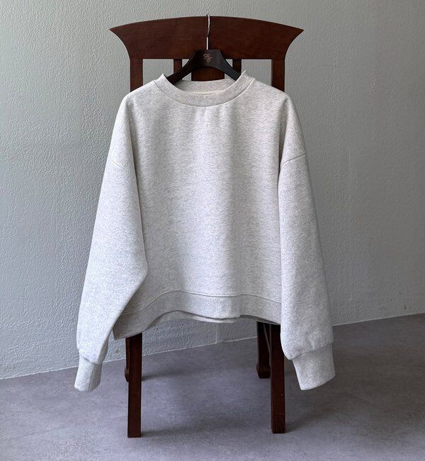  「シンプル裏起毛スウェットショートプルオーバー」|プルオーバー|