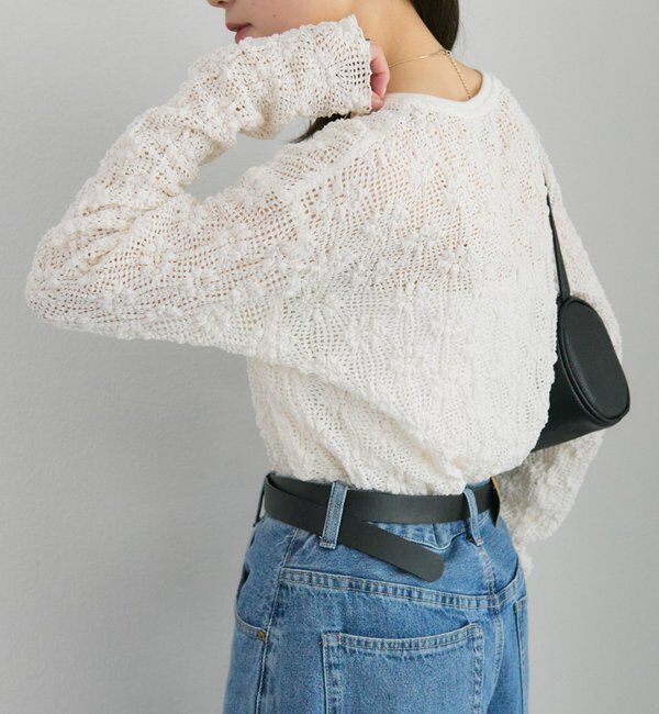  「フラワージャガードストレッチレースプルオーバー」|プルオーバー|