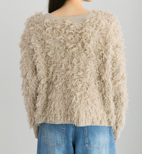  「フリンジジャガードニット」|カーディガン|