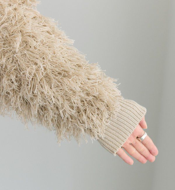  「フリンジジャガードニット」|カーディガン|