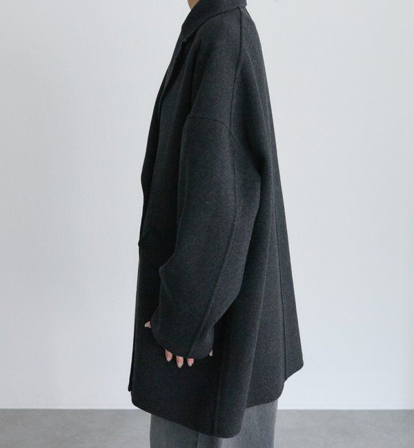  「ハンドメイド風ウール混テーラーコート」|その他|