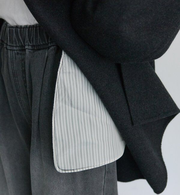  「ハンドメイド風ウール混テーラーコート」|その他|