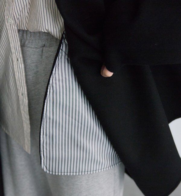  「ハンドメイド風ウール混テーラーコート」|その他|