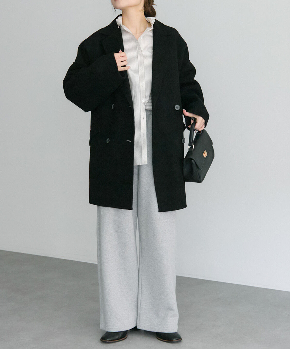  「ハンドメイド風ウール混テーラーコート」|その他|