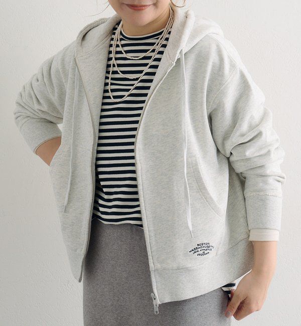  「ダブルジップ裏毛スウェットパーカー」|パーカー|