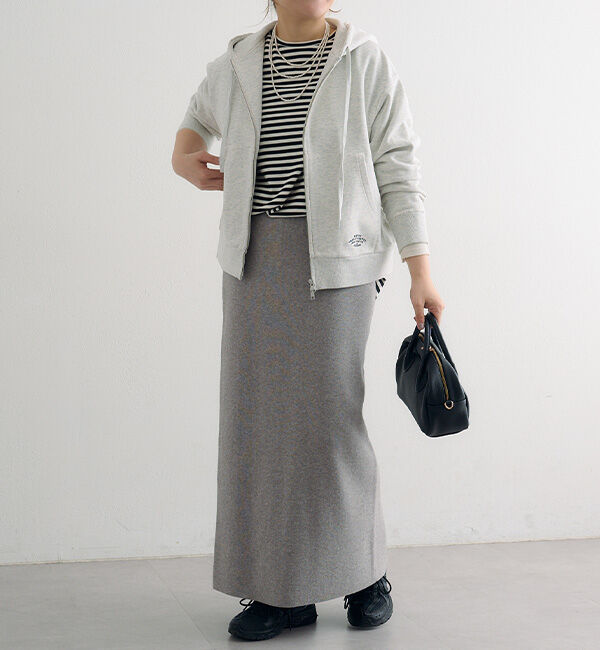  「ダブルジップ裏毛スウェットパーカー」|パーカー|