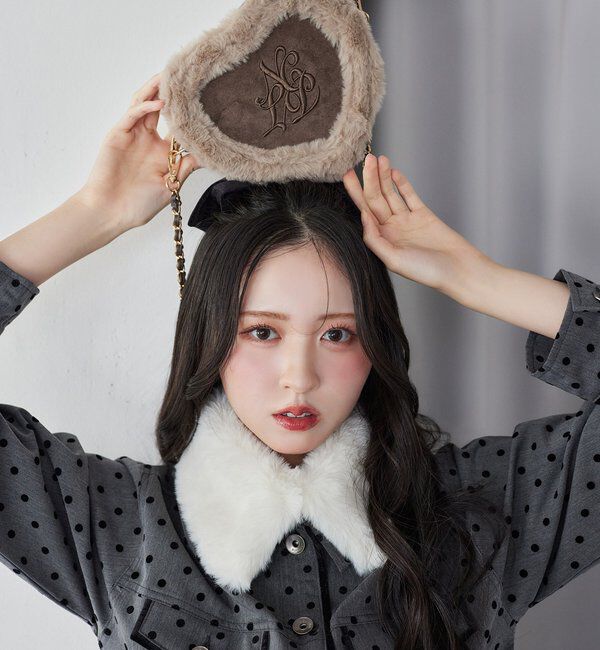  「ハートスエードロゴショルダーバッグ」|ショルダー・メッセンジャー|