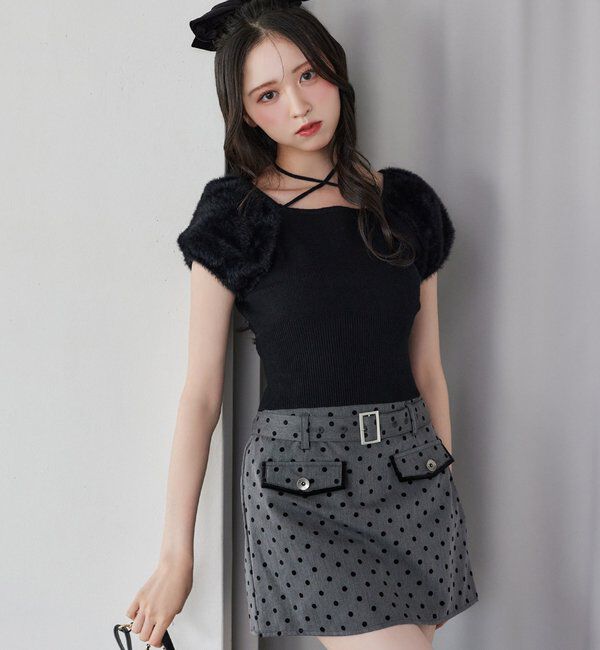  「【即日発送】ベルト付ミニスカート」|スカート|