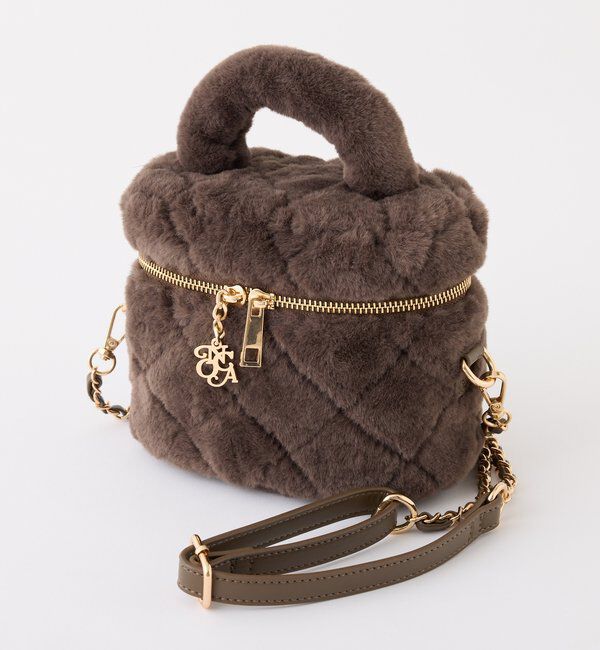  「フェイクファーキルティングバニティバッグ」|ショルダー・メッセンジャー|