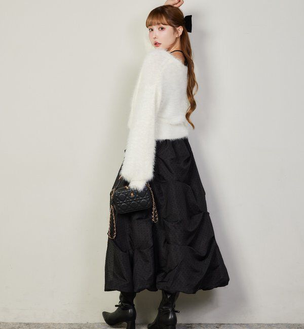  「milkyフェザーショートカーデ」|ニット・セーター|