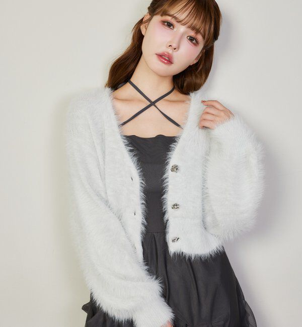  「milkyフェザーショートカーデ」|ニット・セーター|