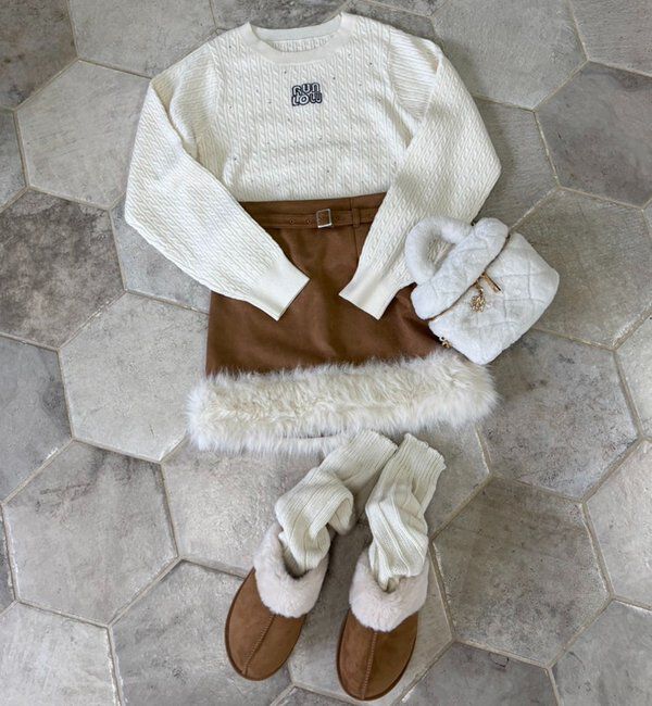  「フェイクムートンミニスカート」|スカート|