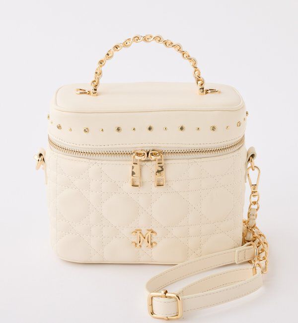  「スタッズ付キルティングバニティバッグ」|ショルダー・メッセンジャー|