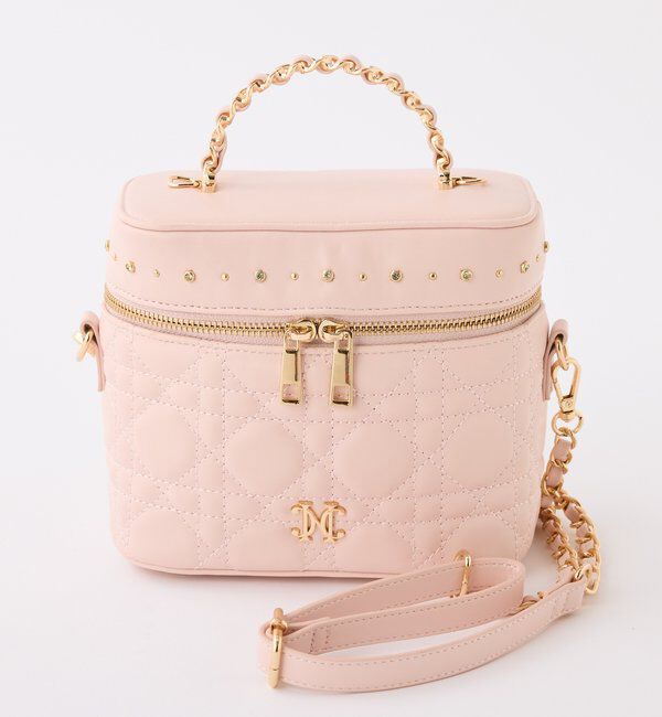  「スタッズ付キルティングバニティバッグ」|ショルダー・メッセンジャー|