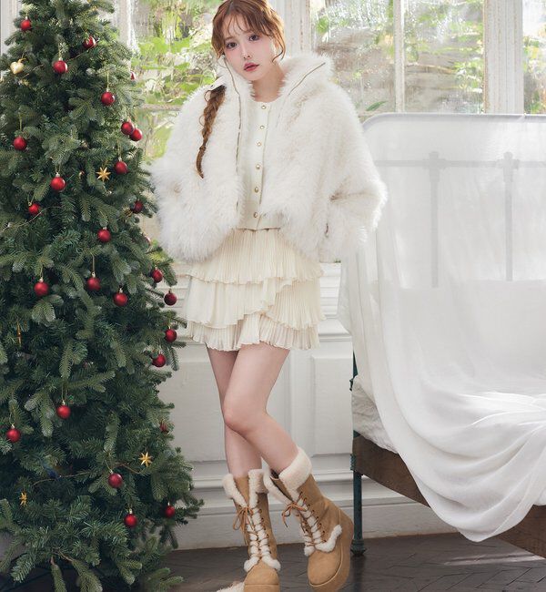  「【HolidayCollection】プリーツティアードミニスカート」|スカート|