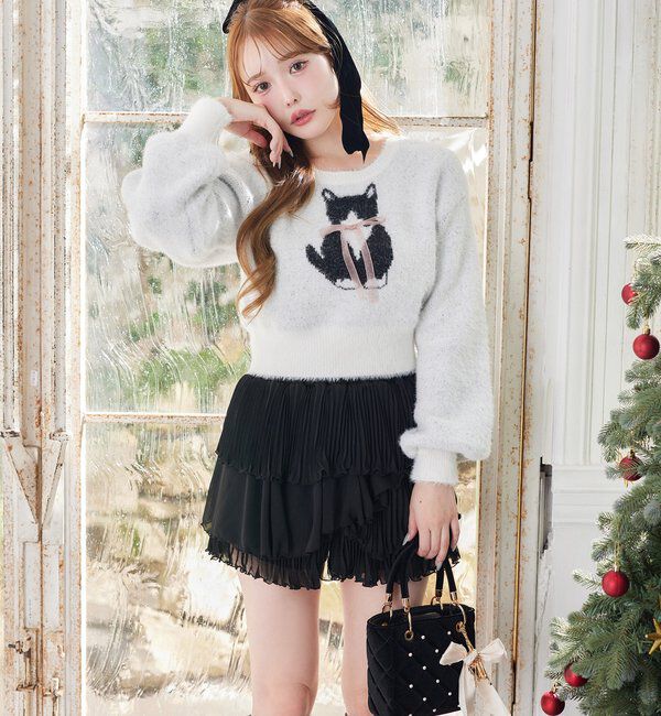  「【HolidayCollection】プリーツティアードミニスカート」|スカート|