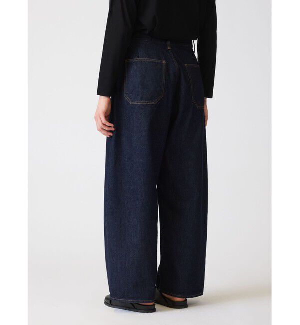 mizuiro ind「mizuiro ind ハイウエストワイドデニム」|デニム|