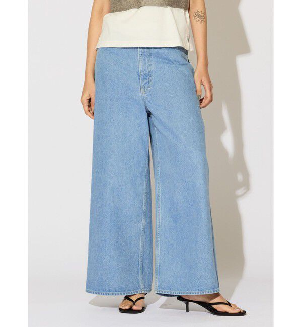 MIDIUMISOLID「MIDIUMISOLID for Ladies ハイウエストワイドデニム」|デニム|