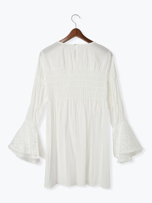 Te chichi「【Atelier Sucre】レースフレアスリーブシャーリングブラウス《2025spring catalog item》」|シャツ・ブラウス|