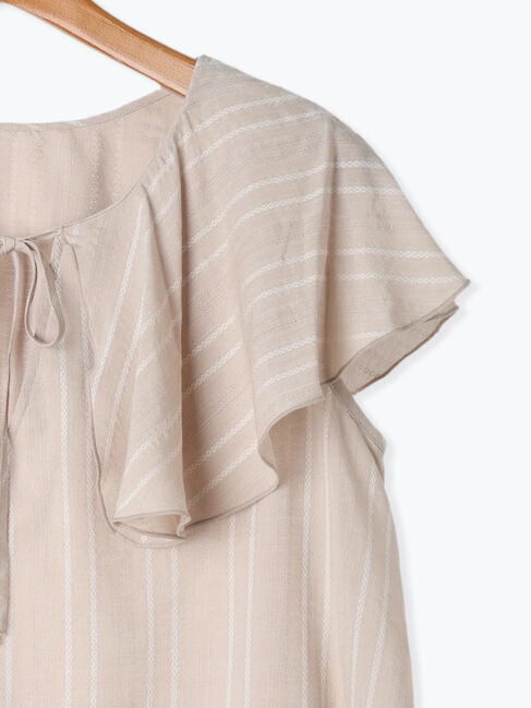 Lugnoncure「カラミストライプブラウス」|シャツ・ブラウス|