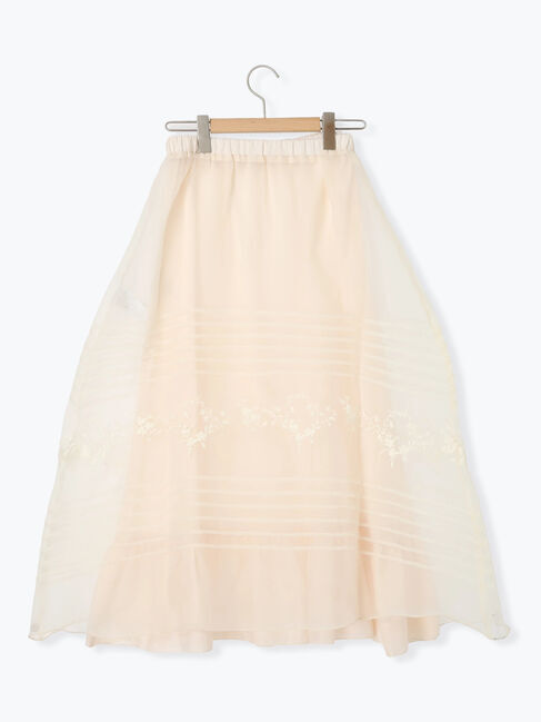 Samansa Mos2「オーガンジー刺繍スカート」|スカート|