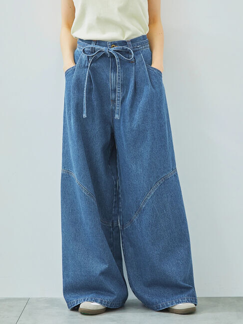 SM2「デニム/ツイル 切替ワイドパンツ」|その他|