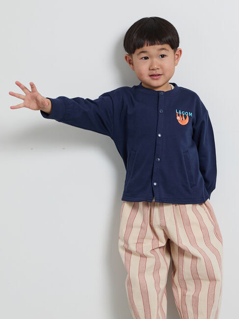 Samansa Mos2 Lagom「ナマケモノ刺繍ミニ裏毛カーディガン」|カーディガン|