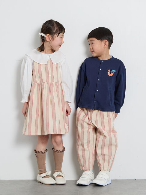 Samansa Mos2 Lagom「ナマケモノ刺繍ミニ裏毛カーディガン」|カーディガン|