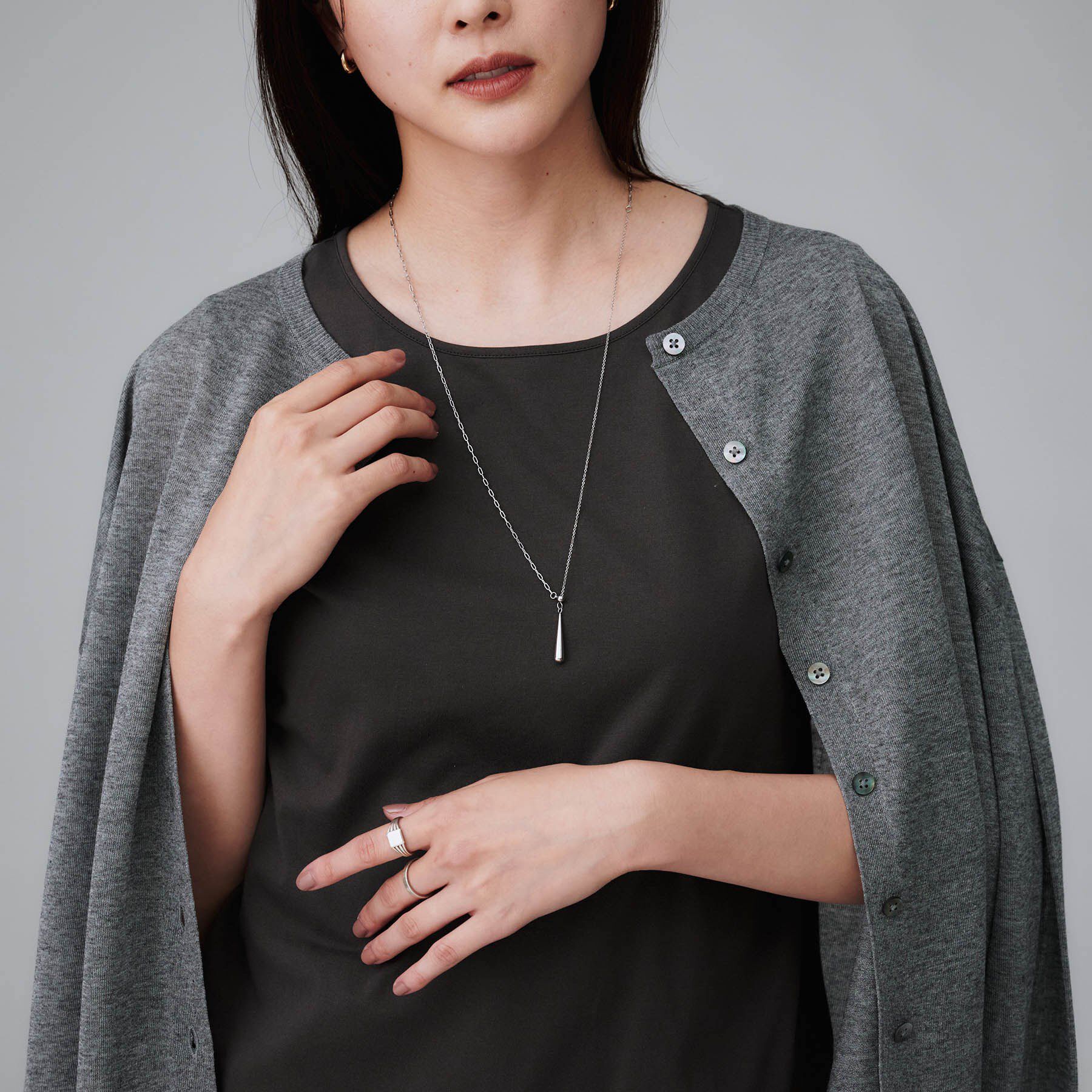 UNTITLED「【ステンレス】Y字ドロップネックレス」|ネックレス|