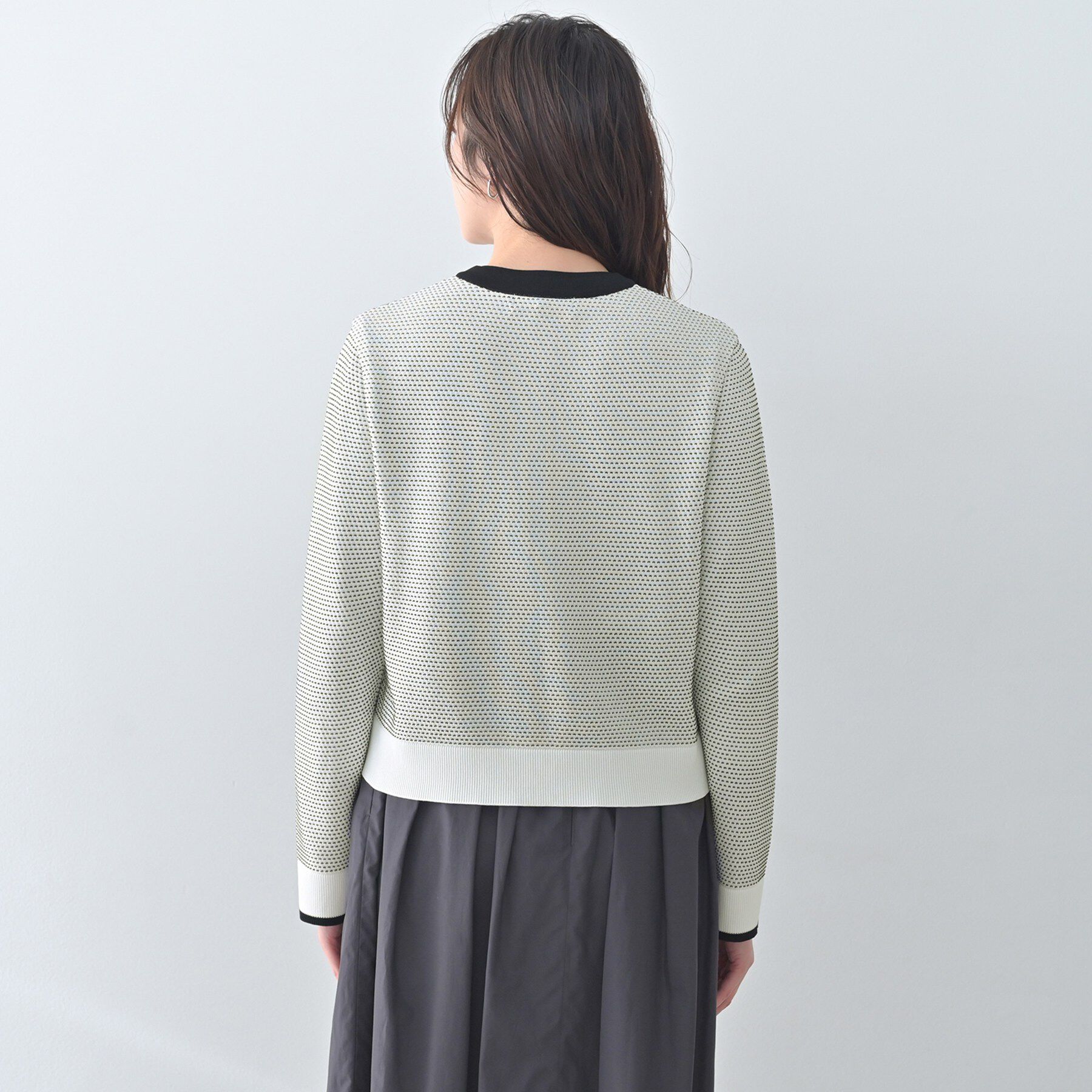 UNTITLED「配色ハイゲージニットカーディガン」|カーディガン|