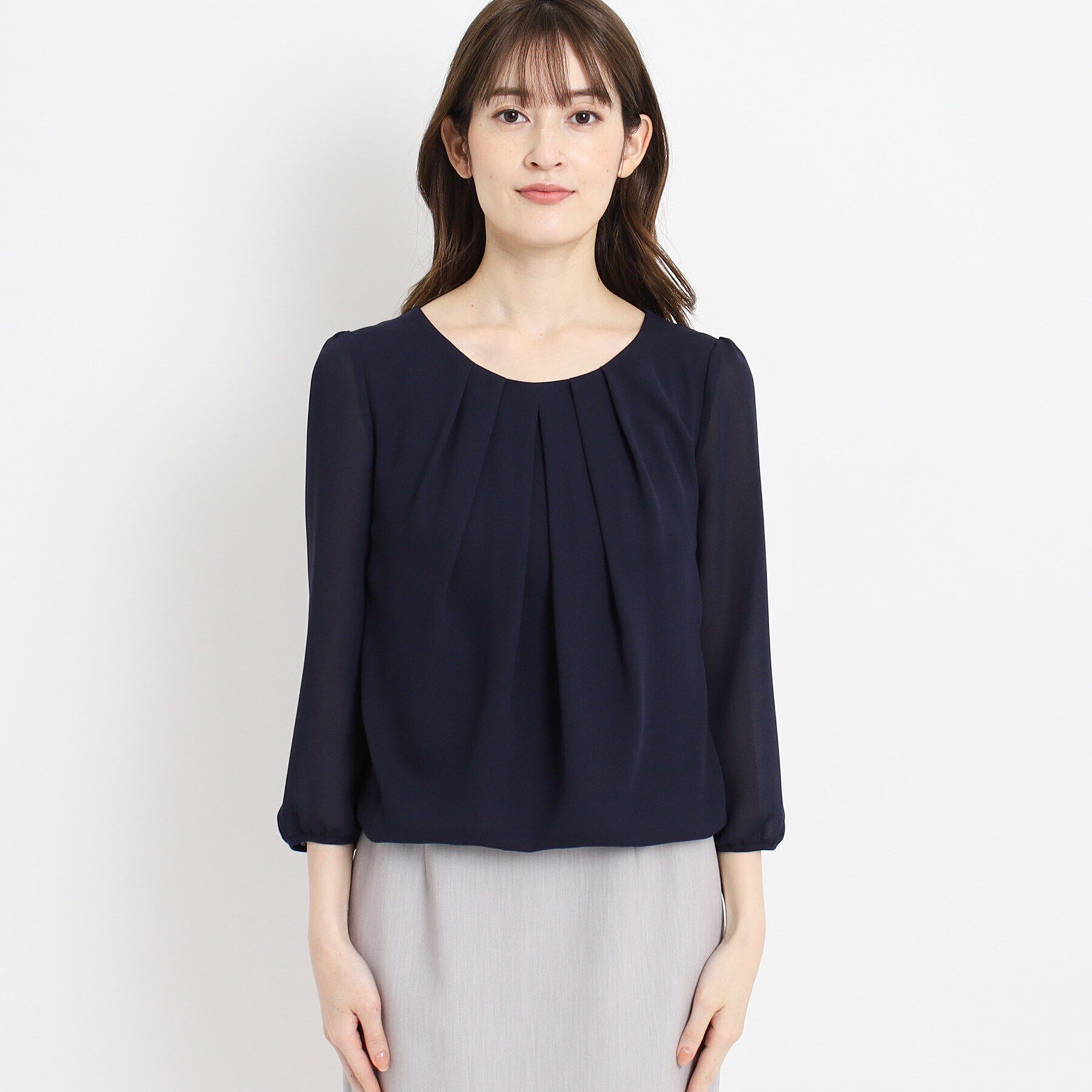 COUP DE CHANCE「【洗える／日本製／通勤】タックブラウス」|シャツ・ブラウス|