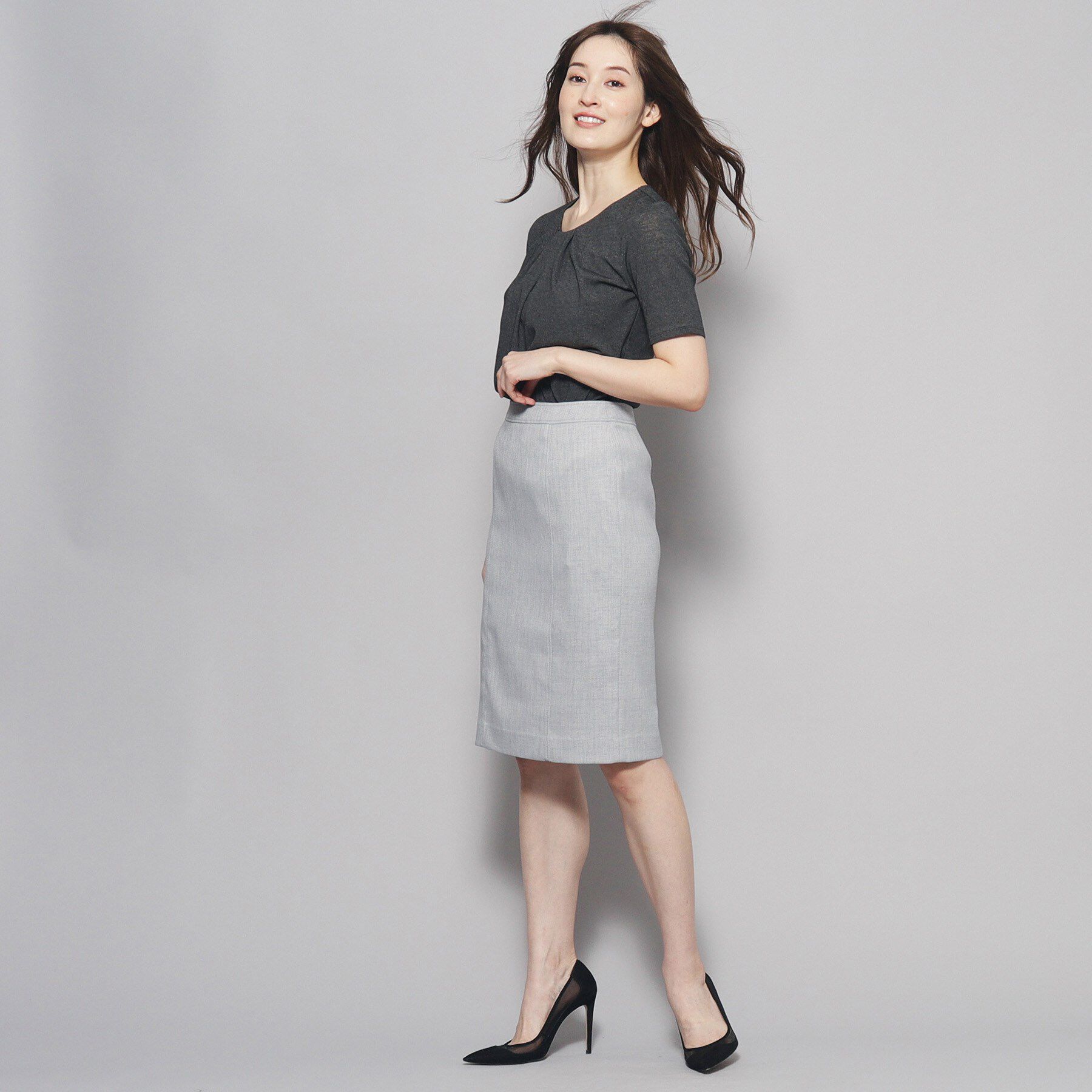 COUP DE CHANCE「【洗える／日本製／ラメ入り】上品ラウンドネックプルオーバー」|Tシャツ・カットソー|