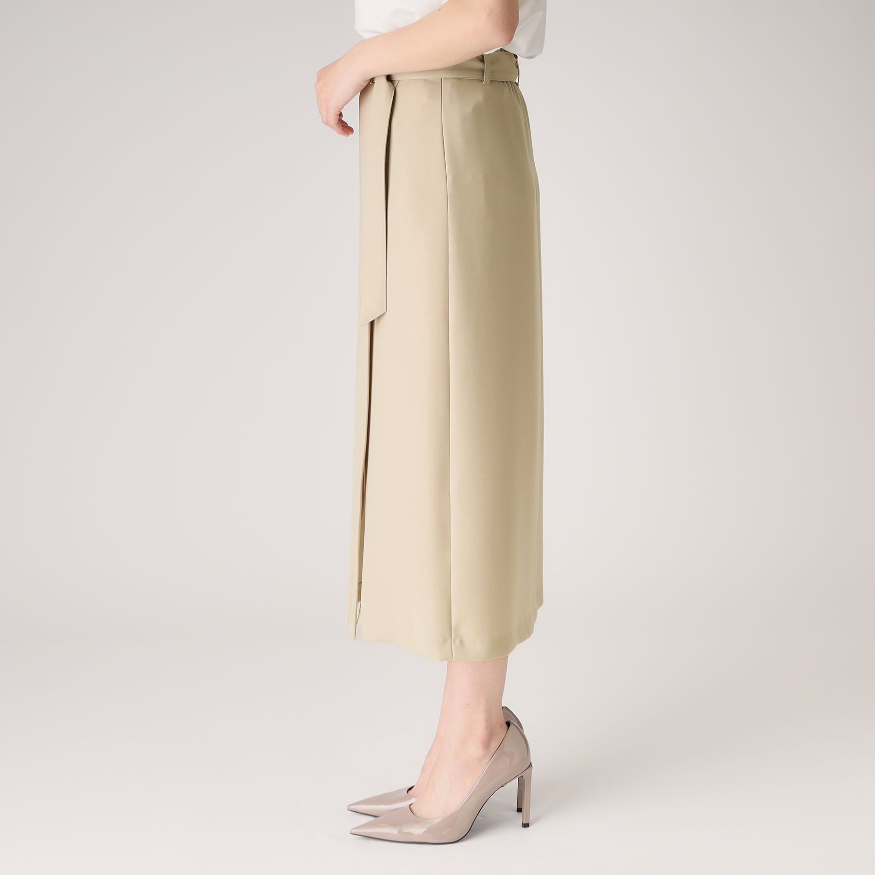 COUP DE CHANCE「【洗える／日本製】ラップ風デザインスカート」|スカート|