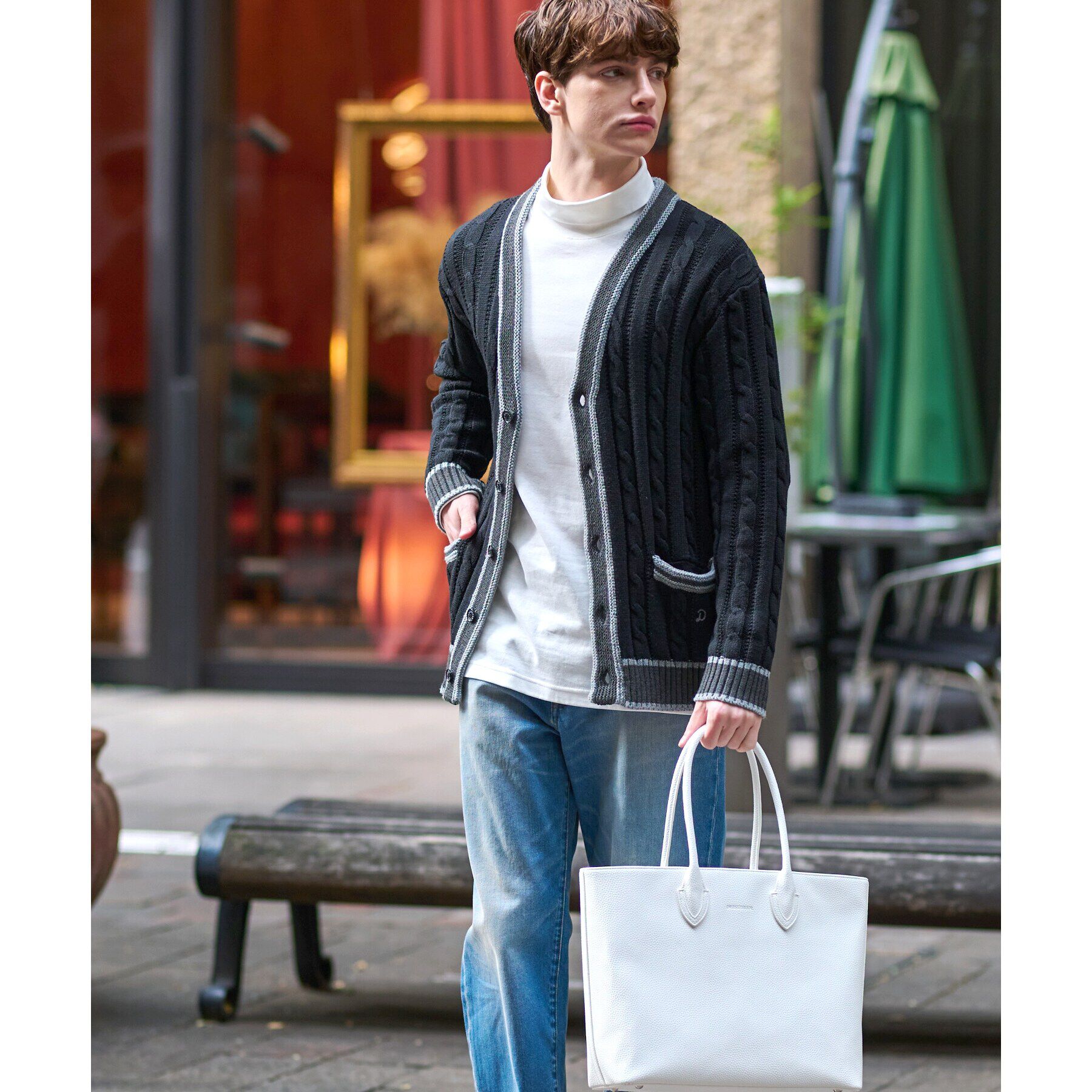 DRESSTERIOR「スプリングチルデン ニットロンドンカーディガン」|カーディガン|