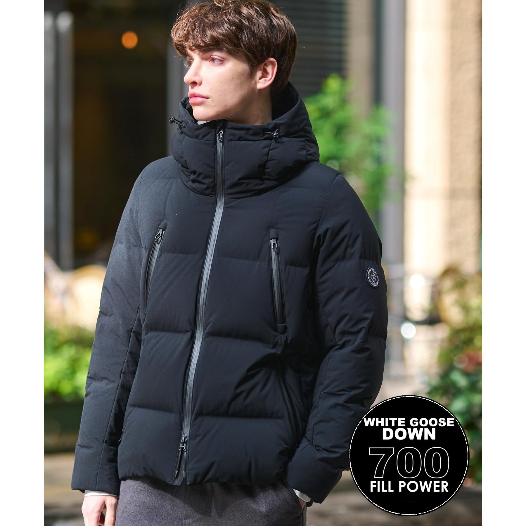 DRESSTERIOR「【700フィルパワー/高品質ダウン/Safari12月号掲載】ホワイトグース ホットメルトダウンMa」|ダウン|ブラック(019)