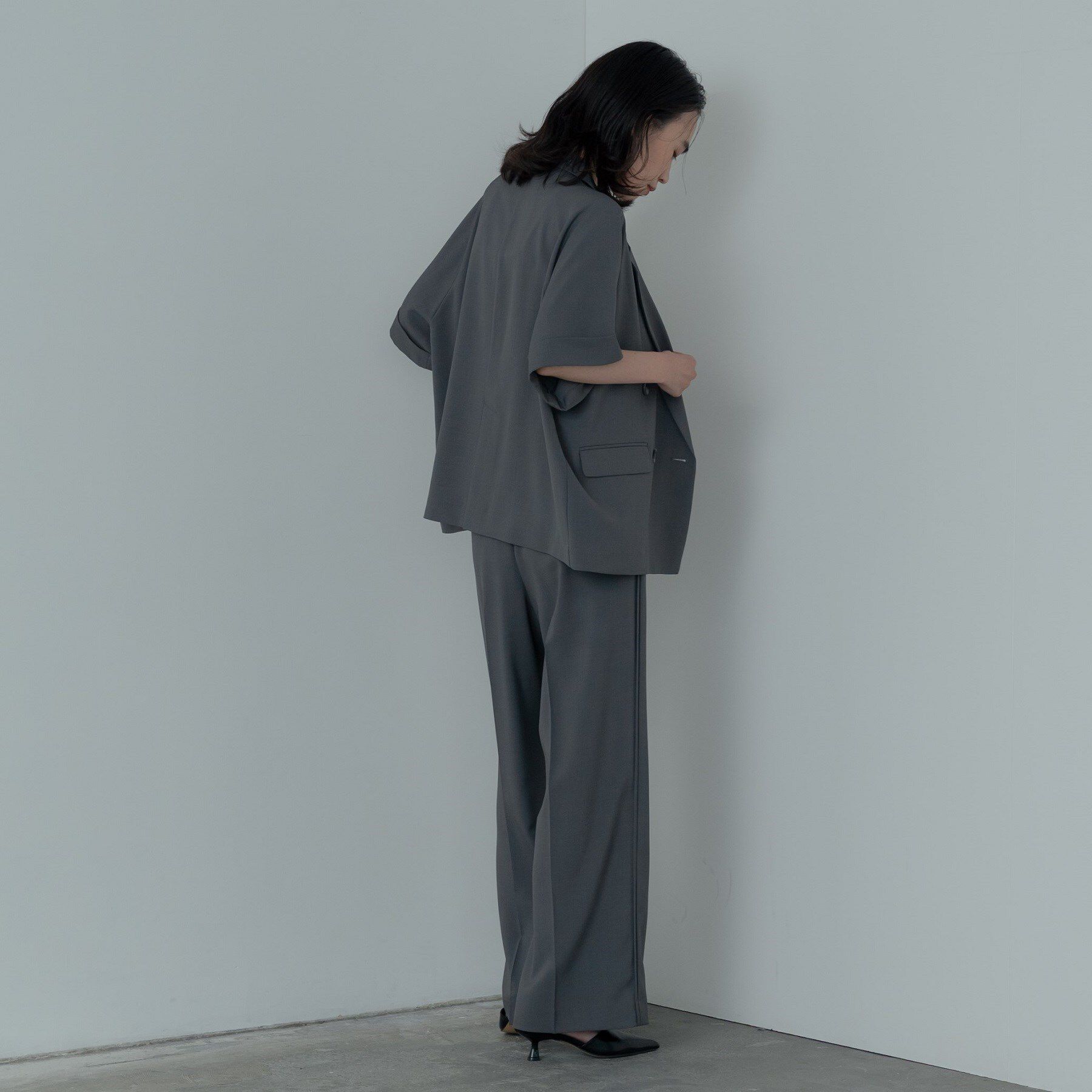 GALLEST「【セットアップ対応】イージーダブルブレスト半袖ジャケット」|テーラードジャケット|