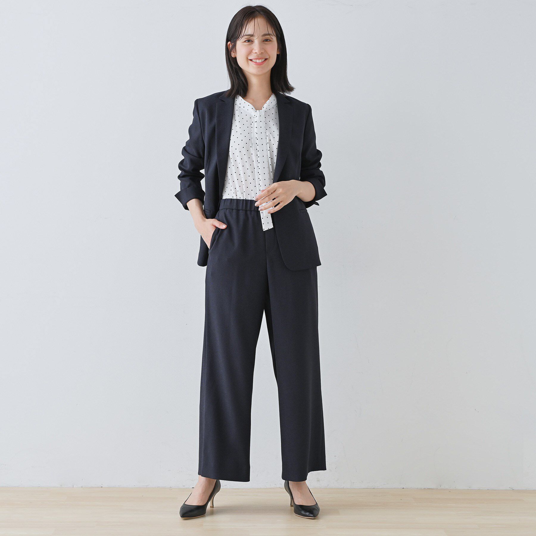 INDIVI「【通勤／きれいめ】柄ボウタイブラウス」|シャツ・ブラウス|