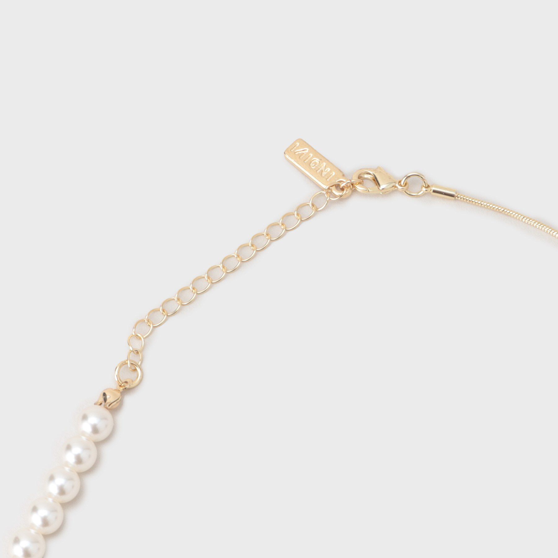 INDIVI「パール調バイカラーネックレス」|ネックレス|