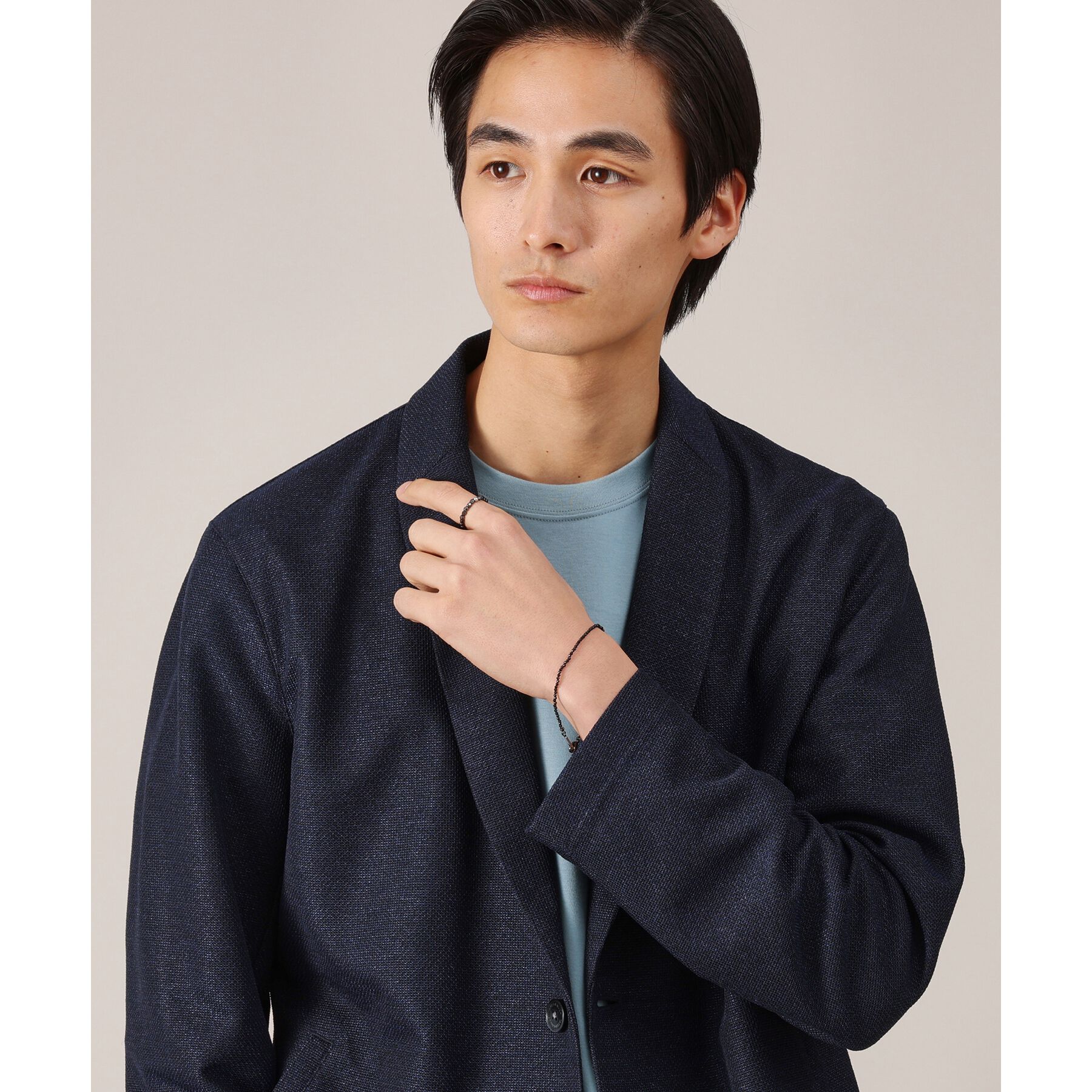 TAKEO KIKUCHI「【抗菌防臭】尾州リネンブレンド ドビーメッシュ カーディガン」|カーディガン|