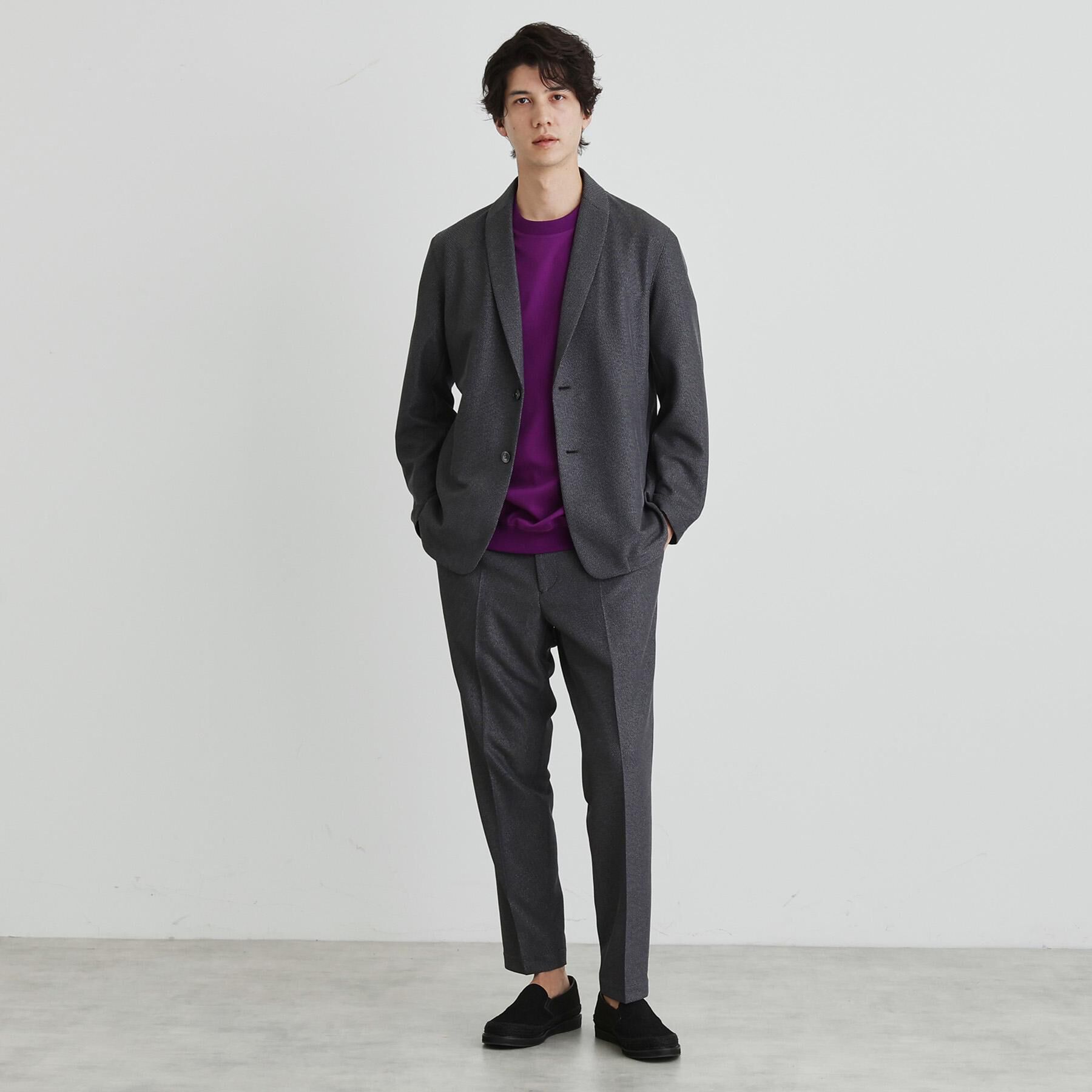 TAKEO KIKUCHI「【尾州織】後染め ドビーメッシュ ショール羽織り」|カーディガン|